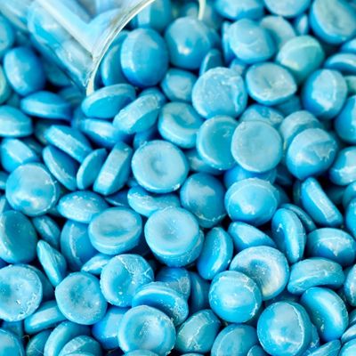 Close up of High-Density Polyethylene (HDPE) Granules.